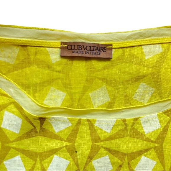 PRICE FIRM🚨 Club Voltaire Geo Yellows Shift Midi Dress - Picture 5 of 6